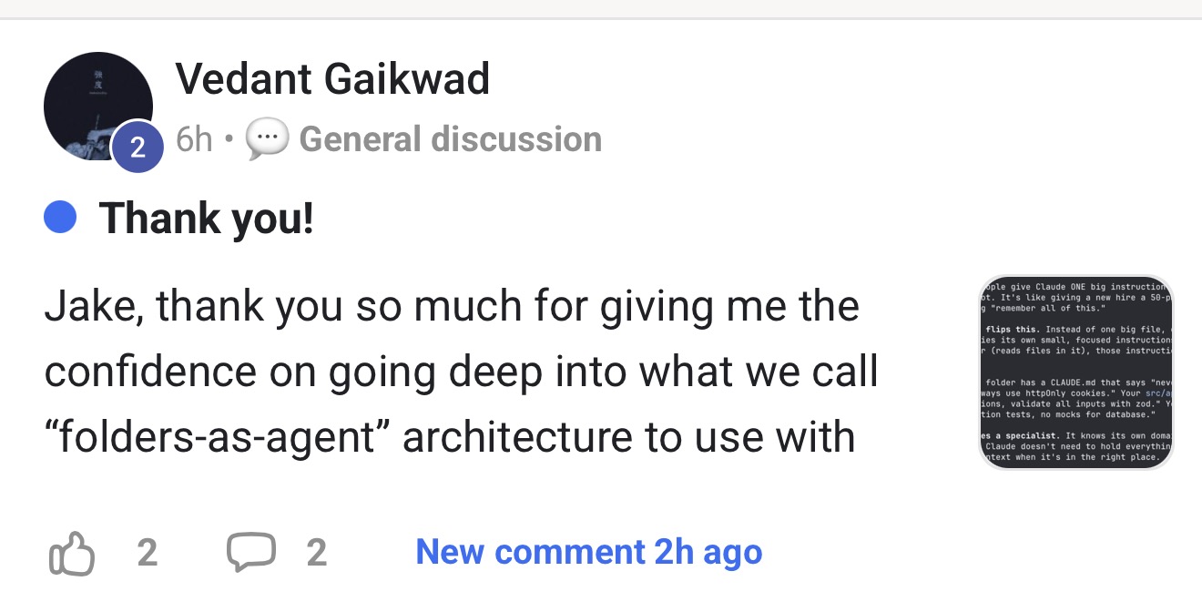 Community feedback